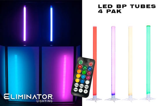 Eliminator Lighting LED BP TUBES 4 PAK