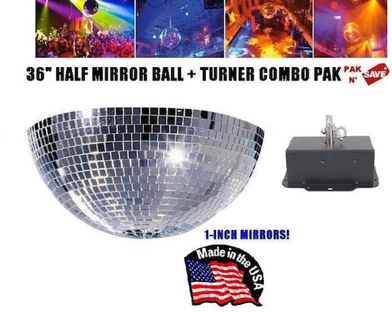 Omega National HS-48 - 48 Half Sphere Mirror Disco Ball with 1 x 1 Tile  Facets